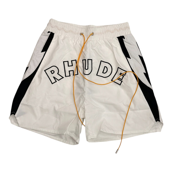 Rhude White/Black Lightning Short
