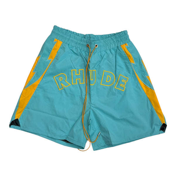 Rhude Blue/Yellow Lightning Short