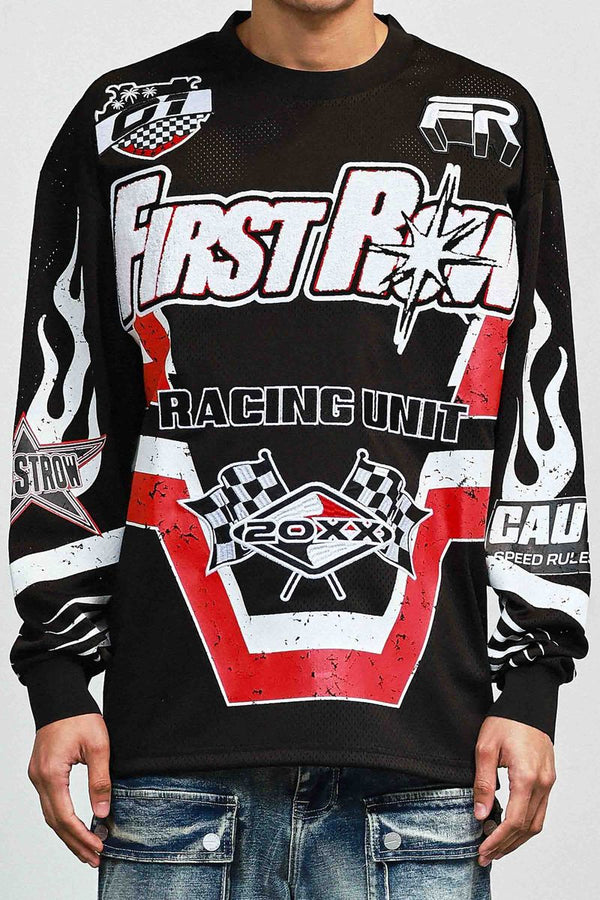First Row “Hard Racing” Jersey Tee
