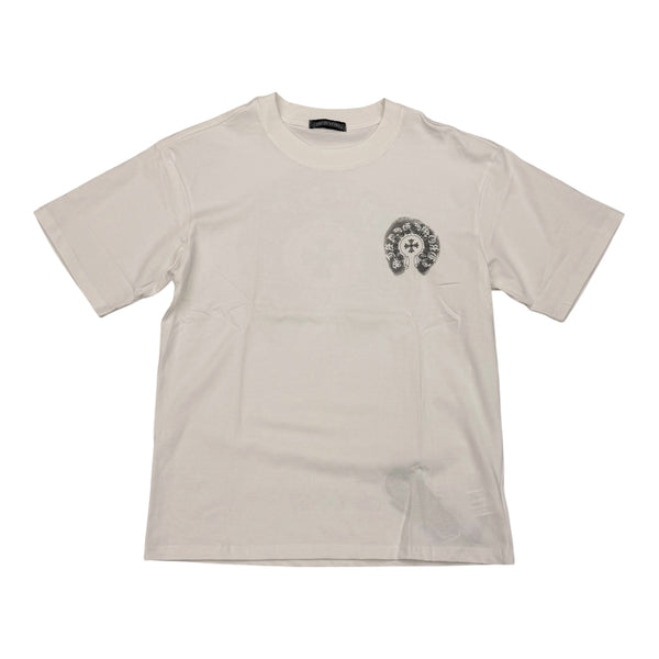Chrome Heart Grey Logo / White Tee