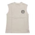 Chrome Heart Black Logo / White Sleeveless Tee
