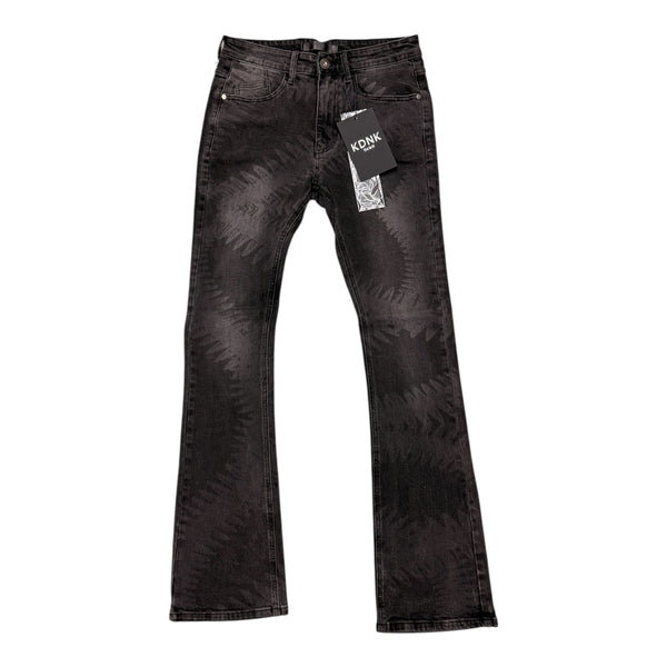 KDNK Black Skinny Flare Jean