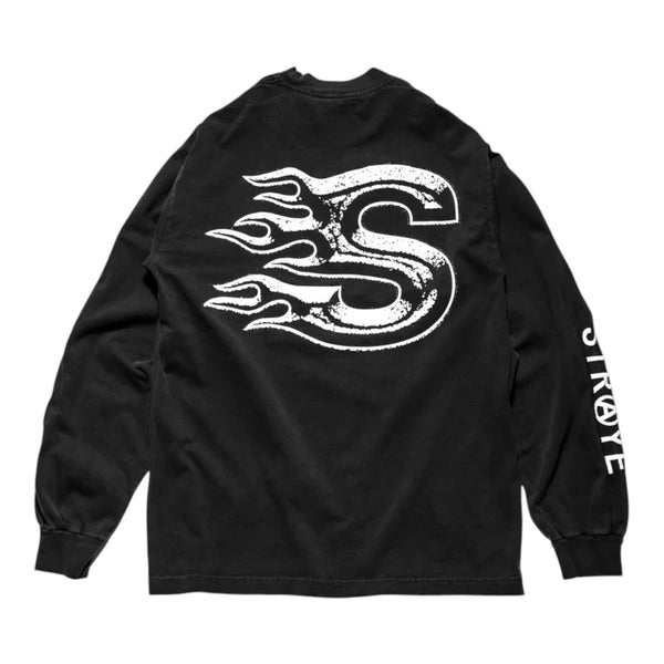 Straye Longsleeve Tee (Washed Black)