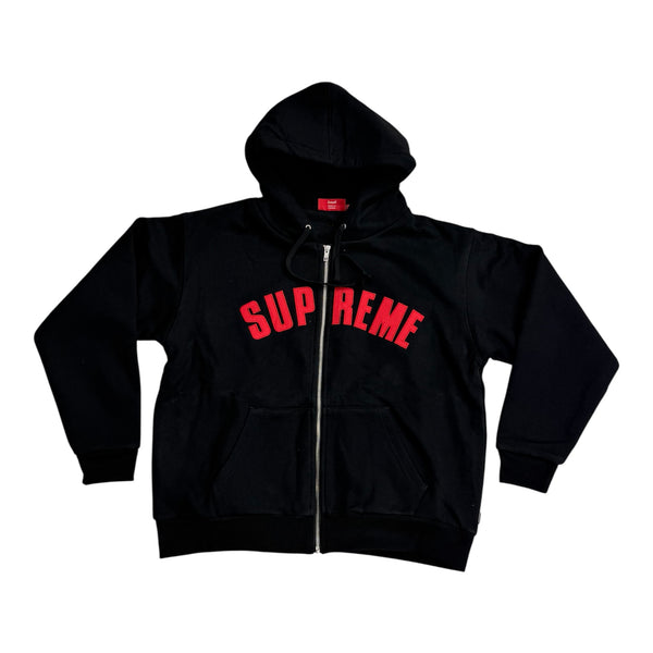 Supreme Black/Red Zip-Up Hoodie