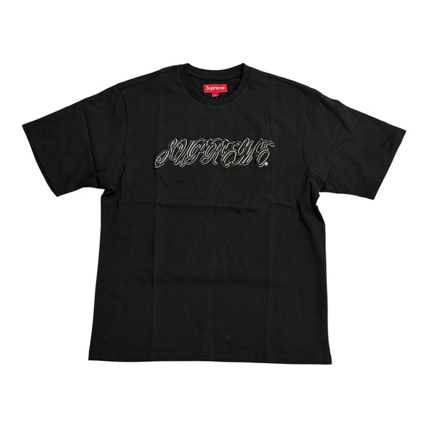 Supreme Cursive Logo Black Tee