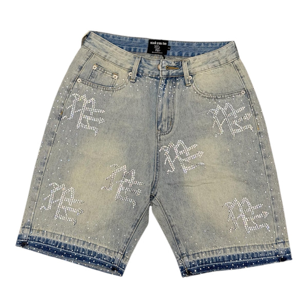 Mixed Emotions Rhinestone Short Jean