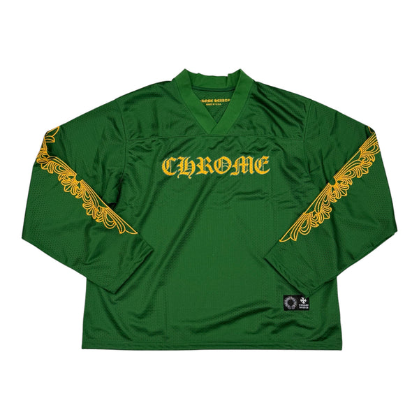 Chrome Heart Yellow Logo / Green Longsleeve Jersey Tee
