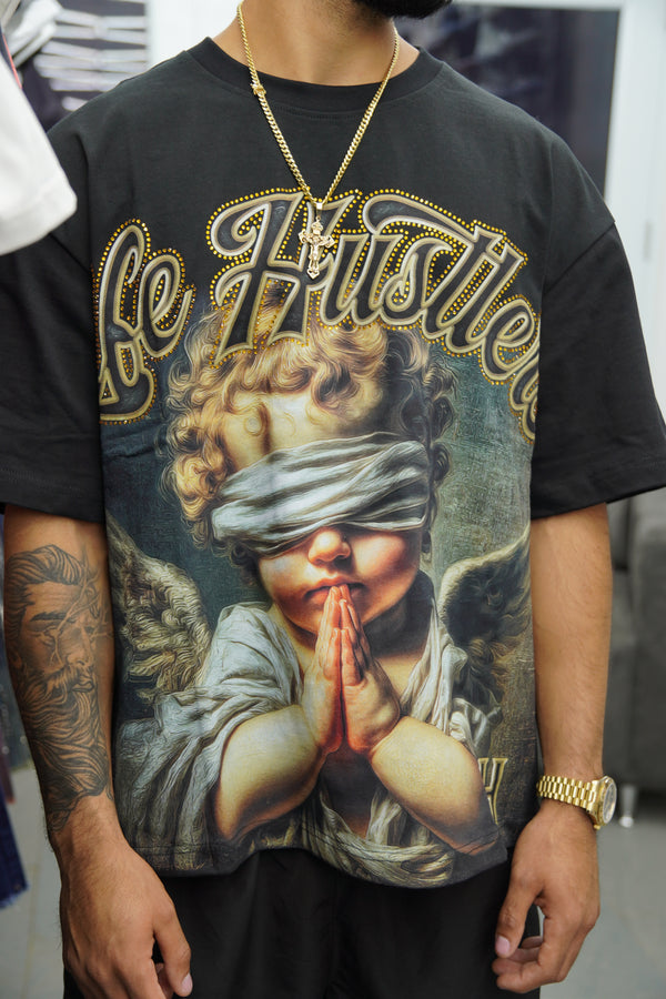 “Life Hustlers” Tee Gold/Black