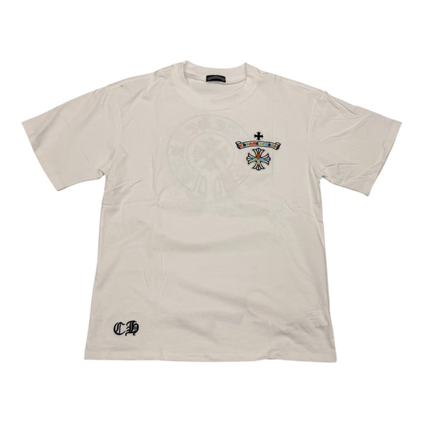 Chrome Heart White Colorfull Logo Tee