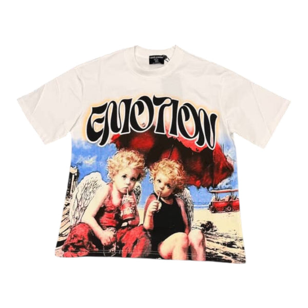 Mixed Emotions “Drinking Angels” White Tee