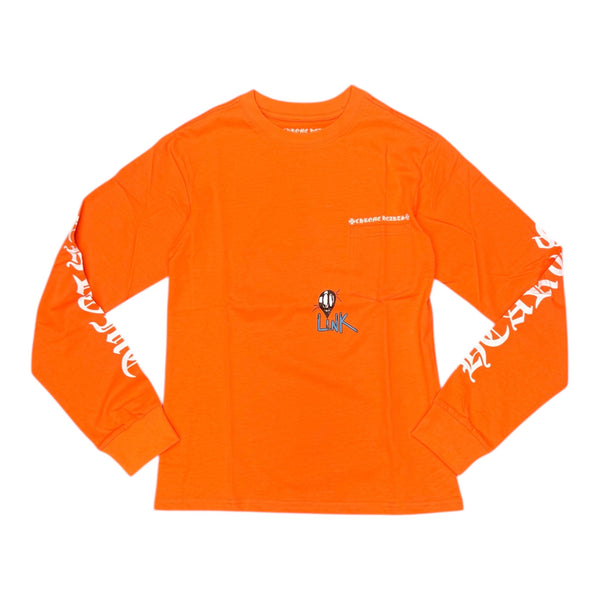 Chrome Heart “Link” Orange Longsleeve Tee