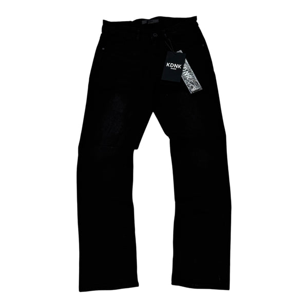 KDNK Slim Straight Black Jean