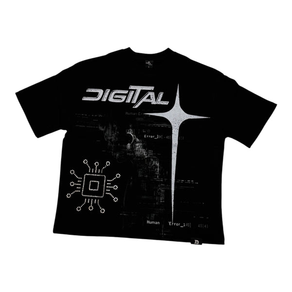 Digital “Chip” Black Tee