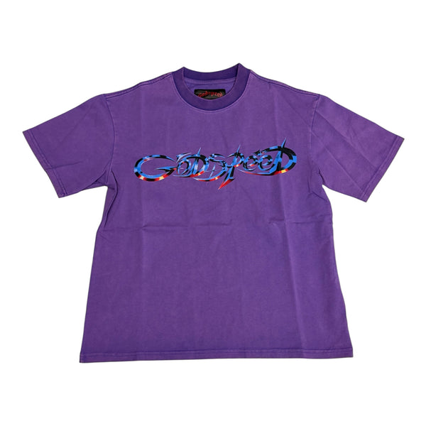 Godspeed Future Logo Print Purple Tee