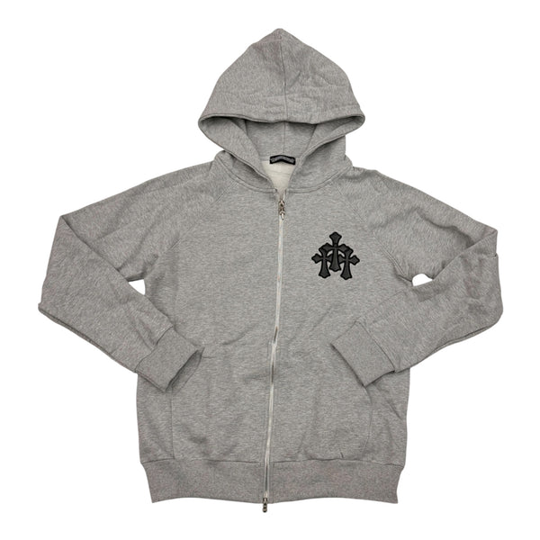 Chrome Heart Grey Zip-Up Hoodie