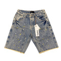 Purple Blue Short Jean