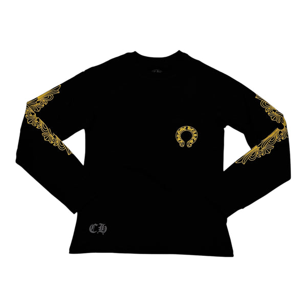 Chrome Heart Black/Yellow Logo Longsleeve Tee