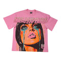 Life Hustler “Crying Rhinestones” Pink Tee