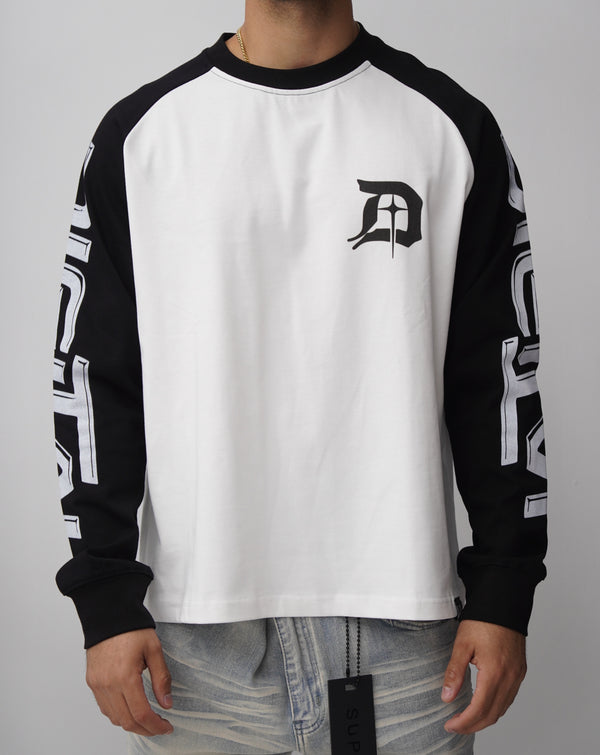 Digital White/Black Longsleeve Tee