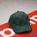 GG Green Leather Cap