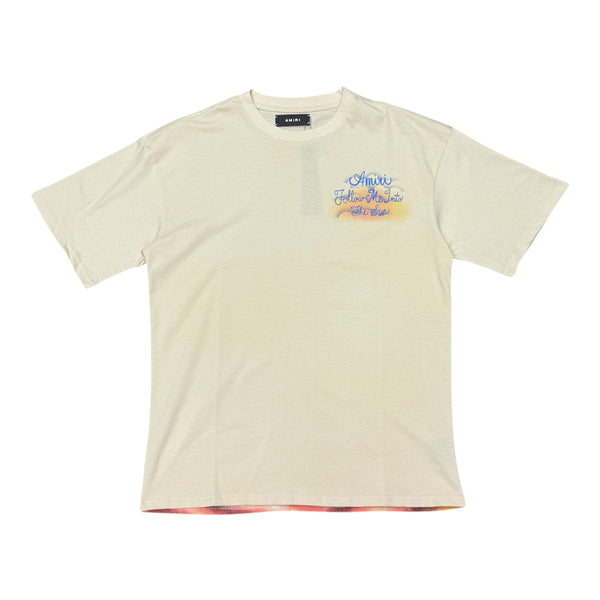 Amiri “Follow me into the Sun” Cream Tee