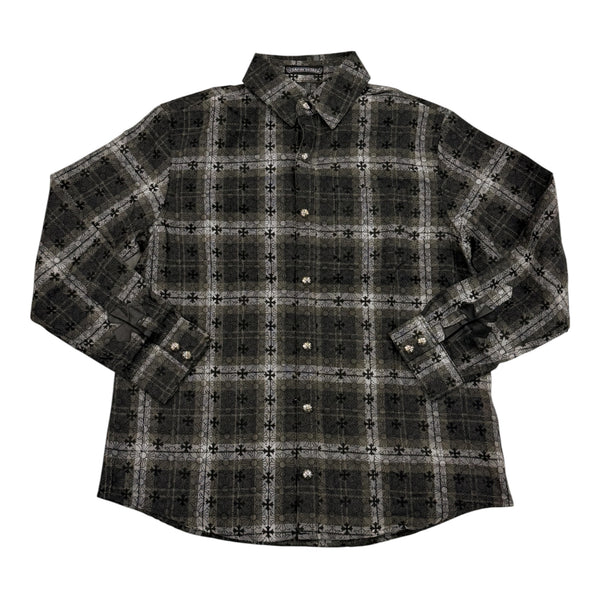 Chrome Heart Flannel Square Print Tee