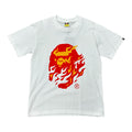 Bape Fire Logo White Tee