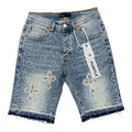Purple Jean Cross Rhinestone Blue York