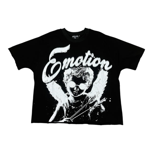 Mixed Emotions Black/White Crop Tee