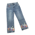 LV Flowers Blue Jean