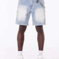 Guapi Aqua Blue Steel Plate Carpenter Shorts