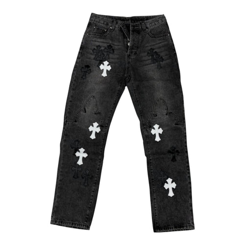 Chrome Heart Black/White Cross Black Jean