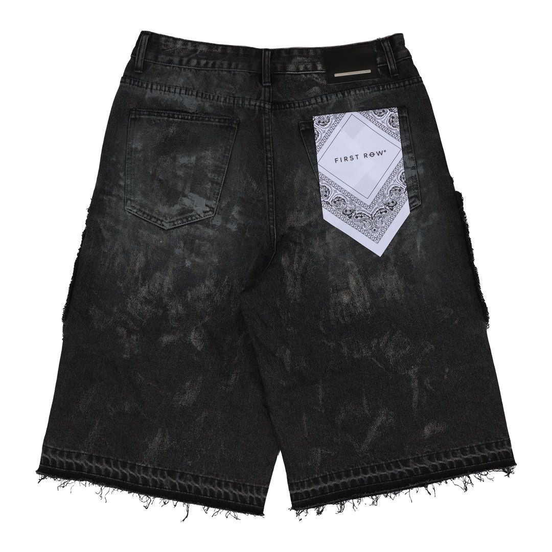 First row Washed Multi Cargo Jorts