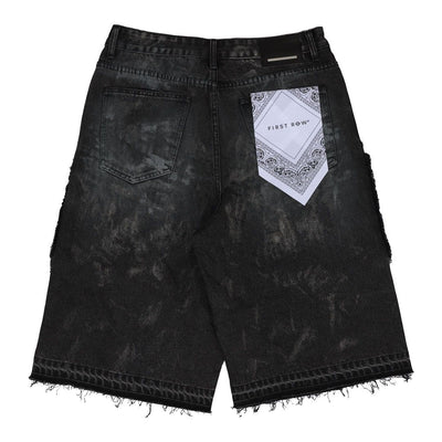 First row Washed Multi Cargo Jorts