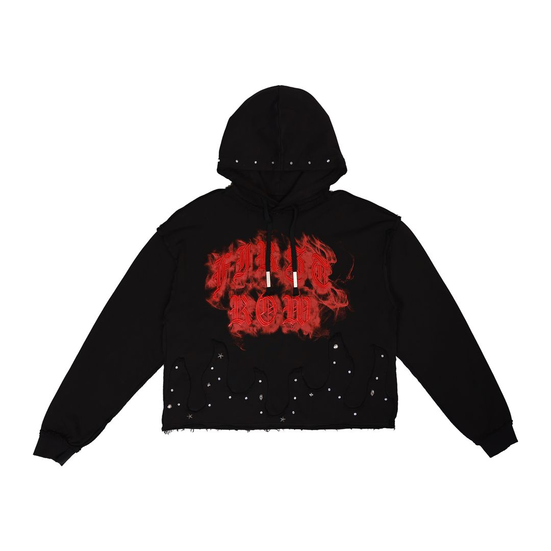 First row Wake Up and Be Fierce Crop Hoodie