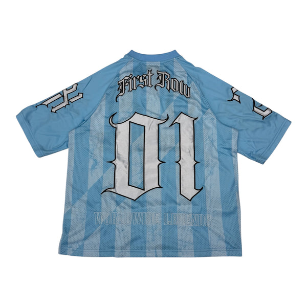 First Row “01” Blue Soccer Jersey Tee