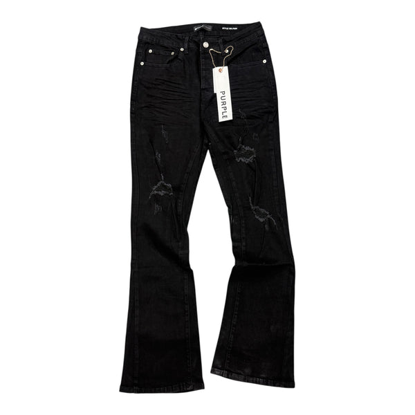 Purple Jean Black Flare