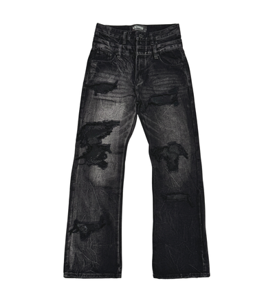 Vicious Black Rhinestone Jean