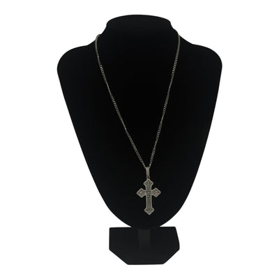 Cross W Baguette Pendant (Includes Chain
