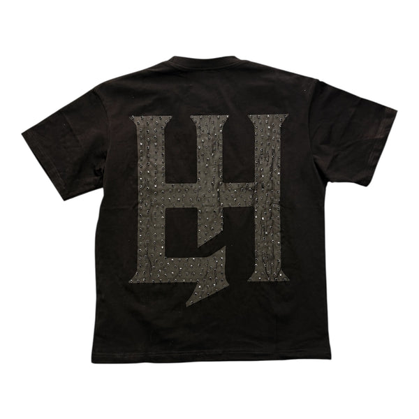 Life Hustlers Triple Black Rhinestone Tee