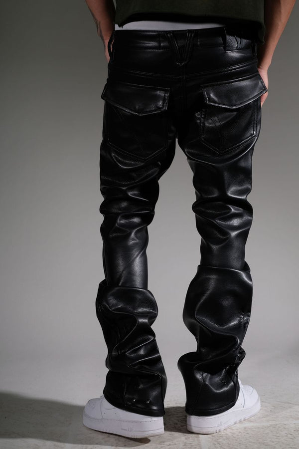 Leather Flared Vicious Jean