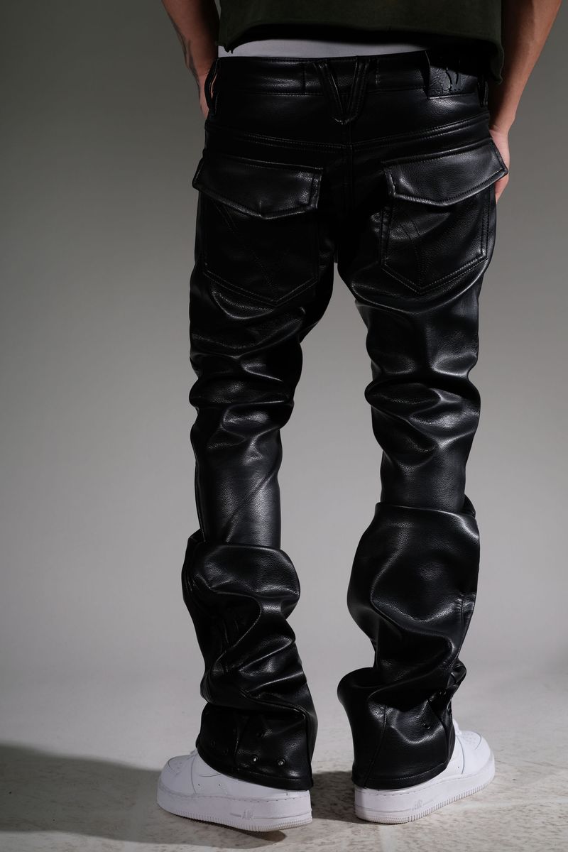 Premium Leather Flared Vicious Jean