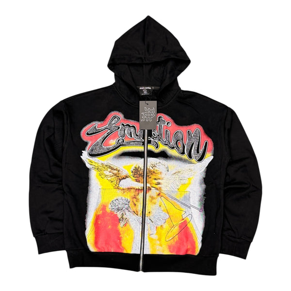 Mixed Emotions “Cupid” ZipUp Black Hoodie