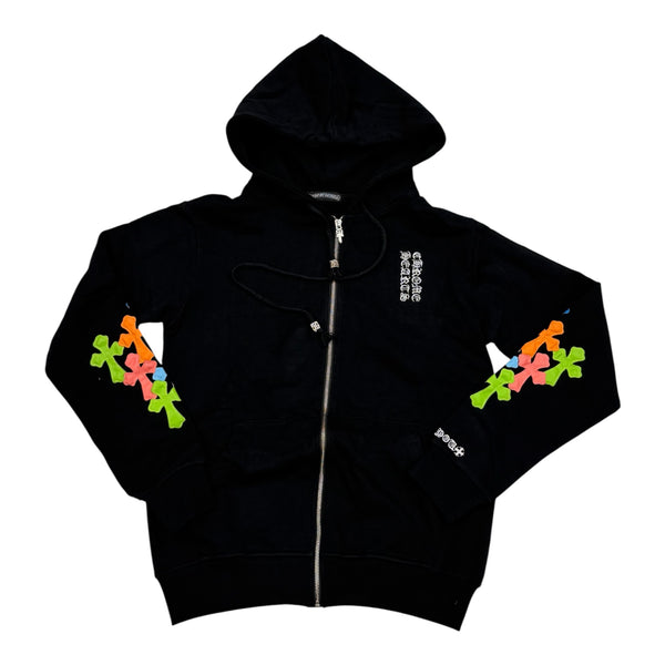 Chrome Heart Colorful Cross Black Hoodie
