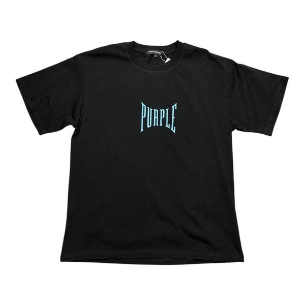 Purple Tee Blue Logo
