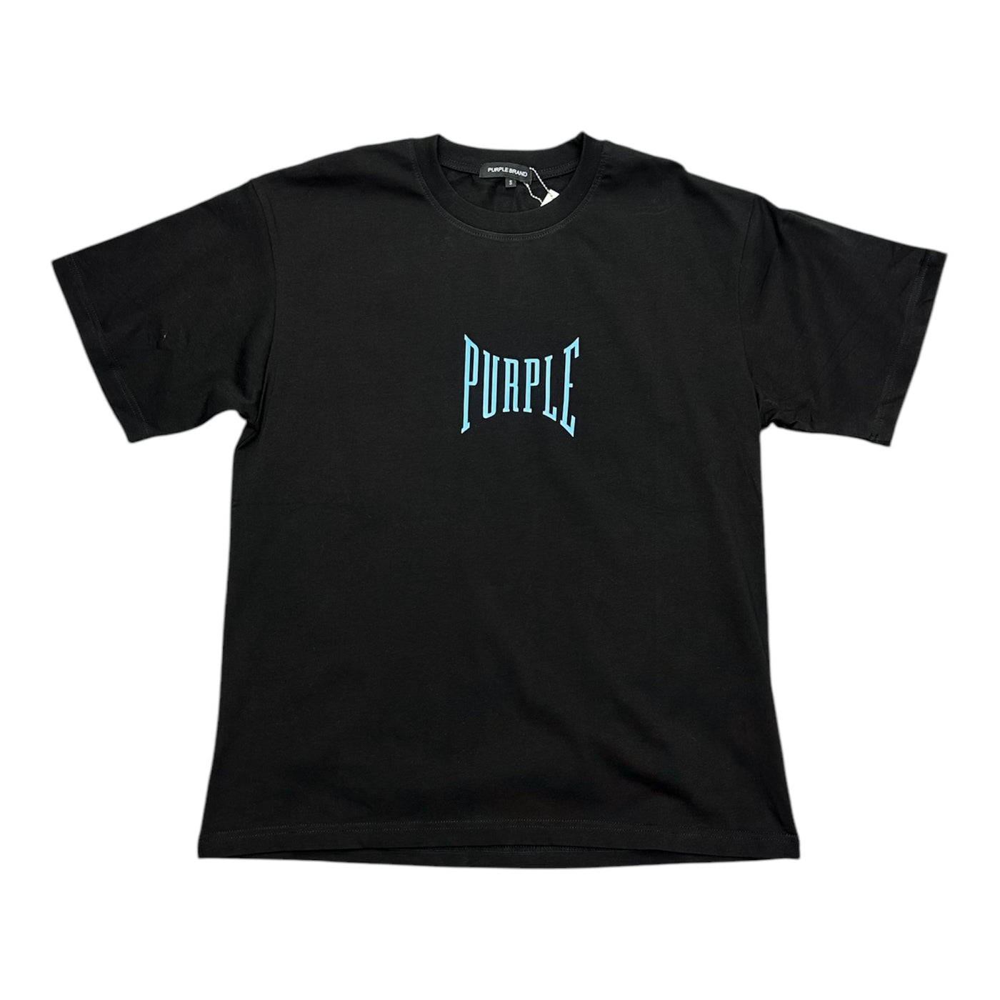 Purple Tee Blue Logo