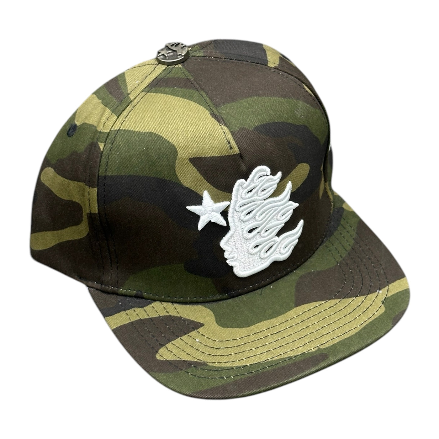 Hellstar Camouflage/white Diamond Cap