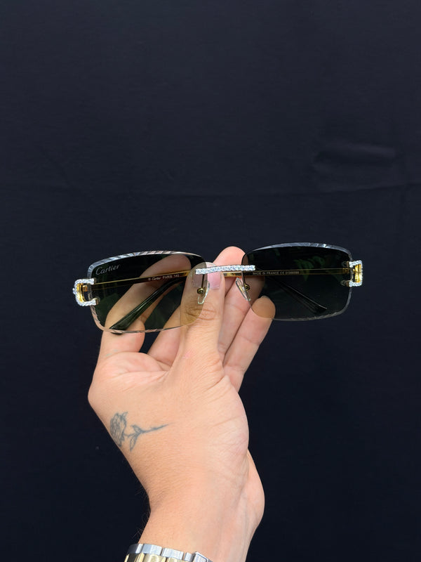 VVS Moissanite Brown Lens Glasses