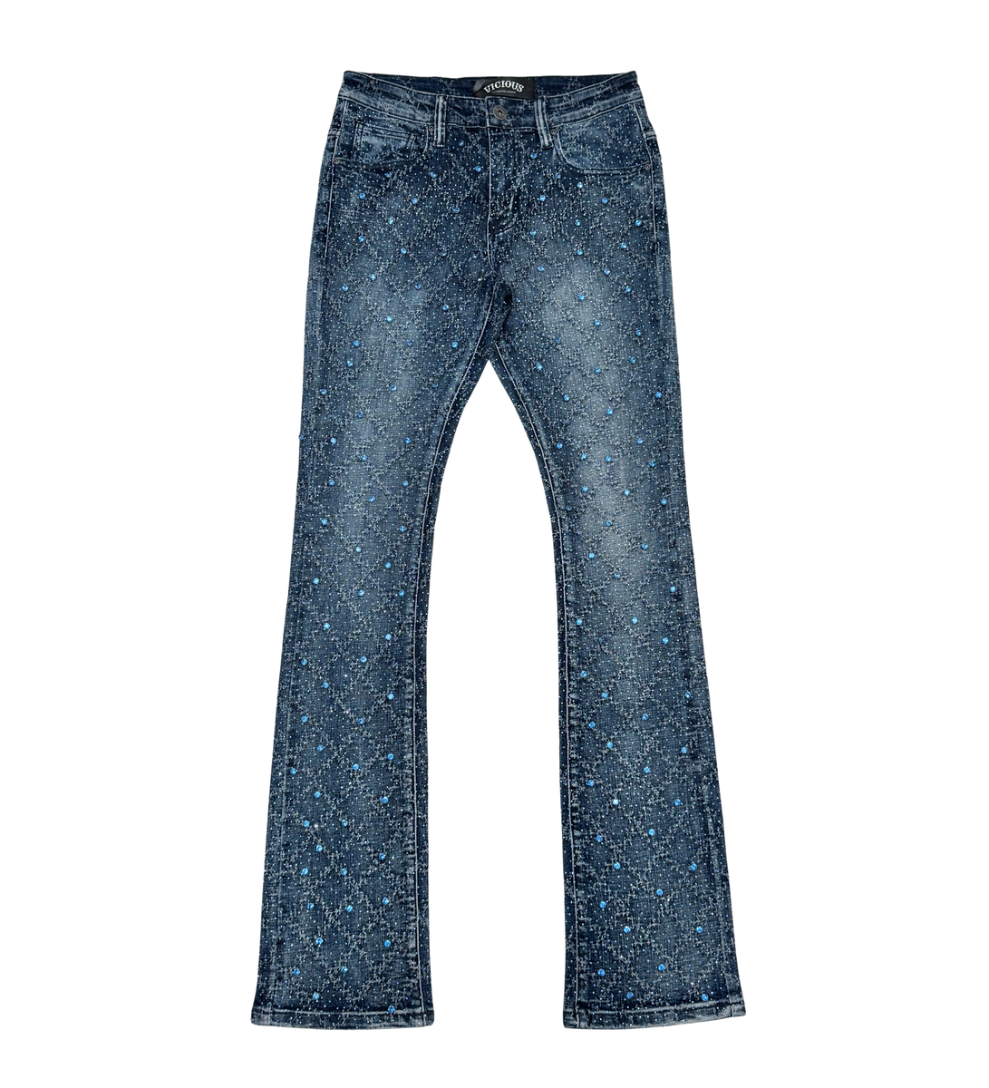 Vicious Blue Rhinestone Jean