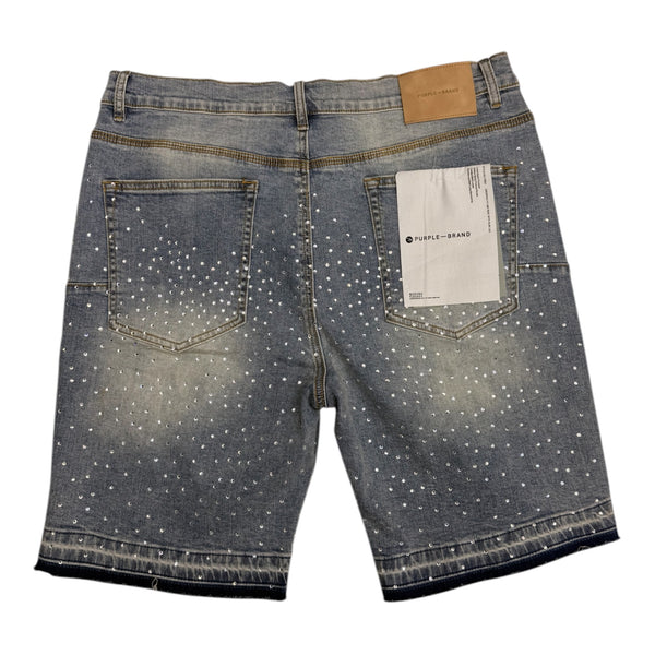 Purple Blue Cross Short Jean